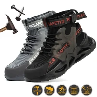 safety shoes men women perempuan work boots indestructible steel toe puncture proof sneakers male anti slip shoes hiking boots