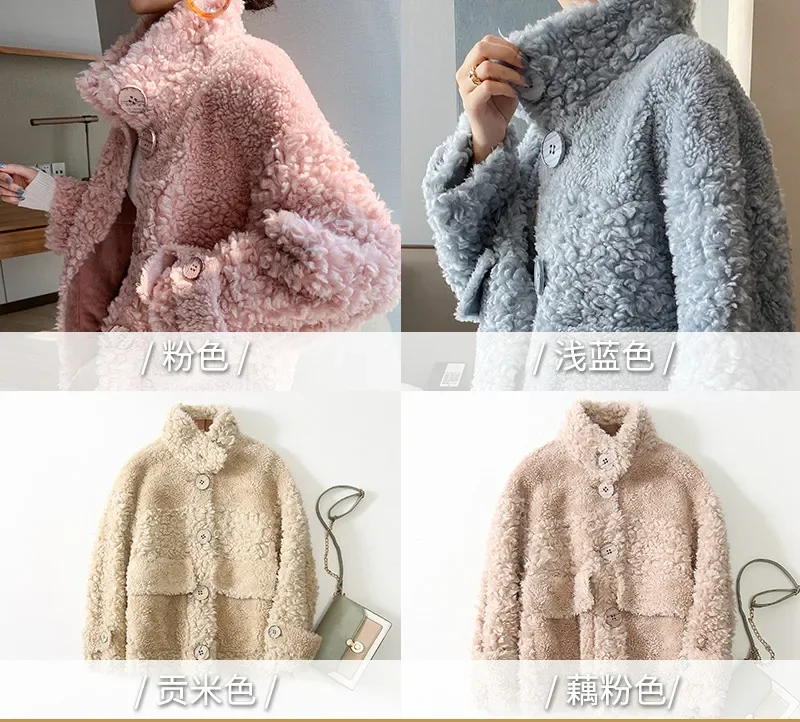 2024 натуральное меховое пальто женская зимняя куртка 100% шерстяные меховые и