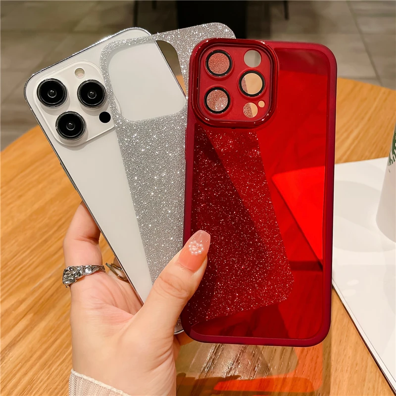 Разноцветная блестящая задняя крышка из ТПУ и силикона для REDMI NOTE8 9A 10A 10C 11 PRO чехлы