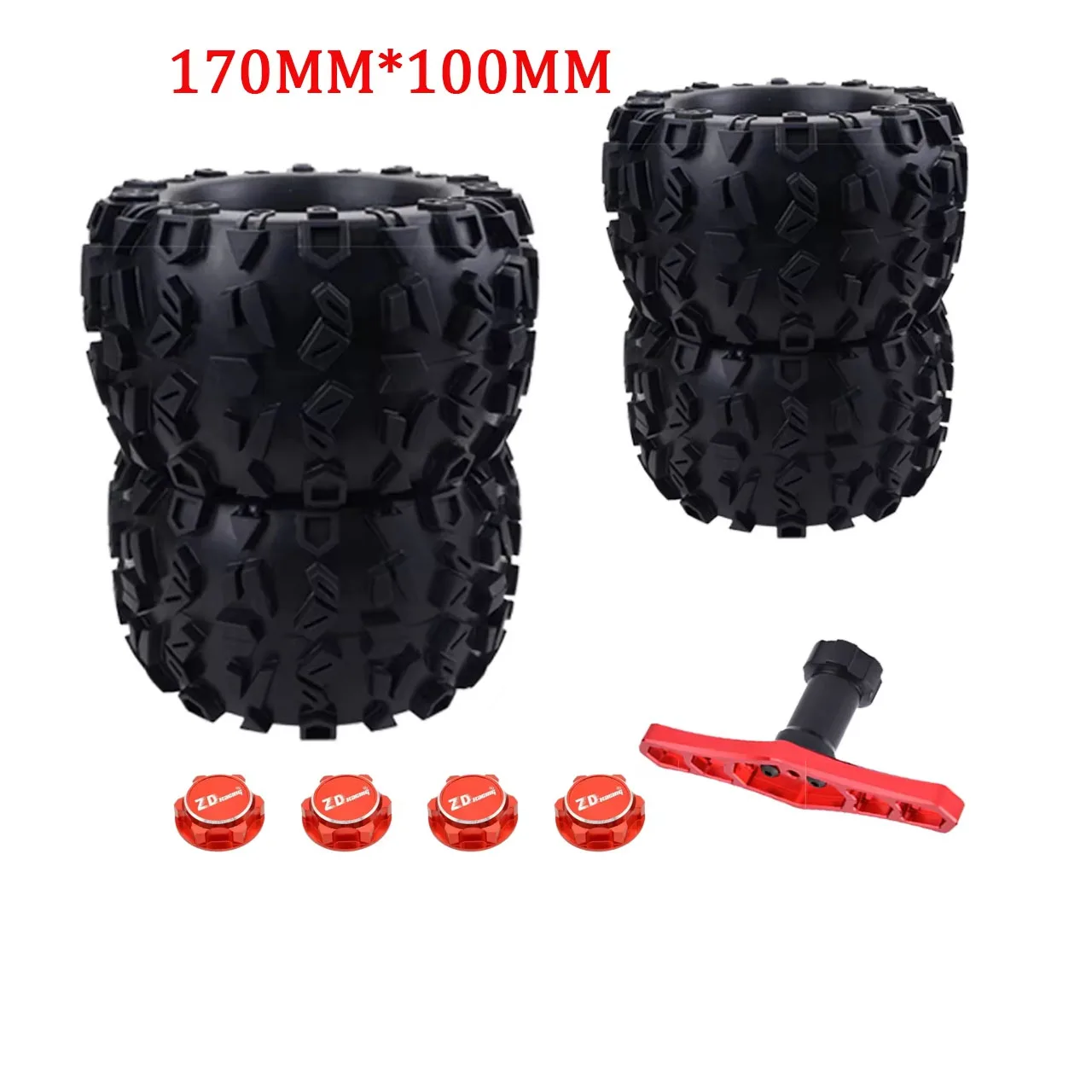 Набор колес для радиоуправляемых грузовиков 4 шт. 8477/8483 17 мм шестигранный масштаб