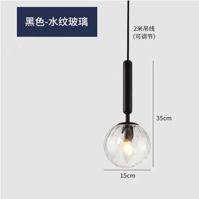 

Светодиодные подвесные светильники со стеклянными шариками, комнатный кухонный прикроватный светильник золотого цвета, освещение для столовой, декоративные осветительные приборы