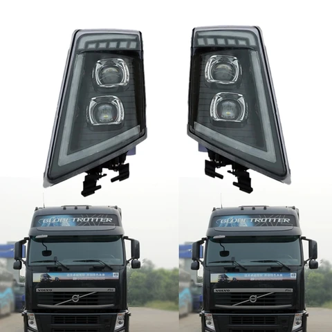 1 пара светодиодной головки для грузовика volvo FH13 FH16 FM460 FH500, Светодиодная головка для грузовика, OEM 21323108 21035638