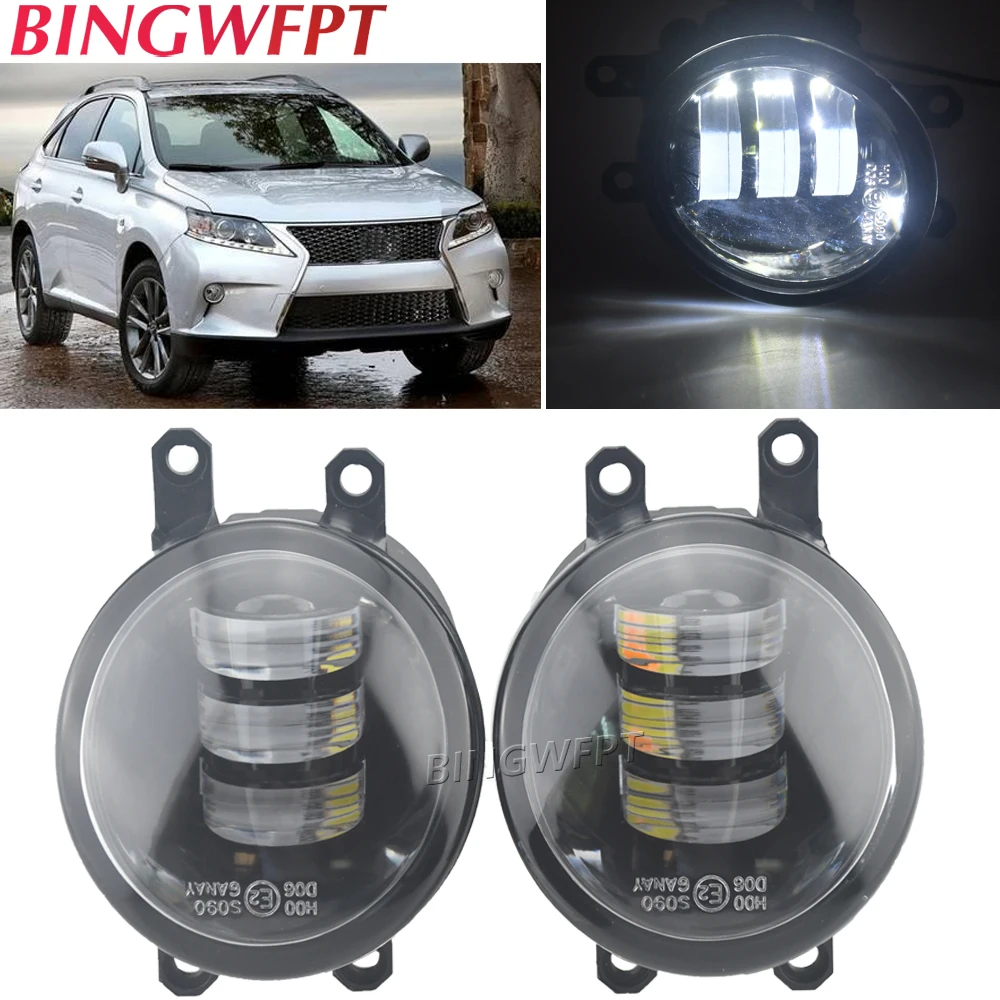 2 X Car LED Light Left + Right Fog Light Daytime Running Light DRL For Lexus LX 570 LX570 5.7L V8 2008-2013 For Toyota Camry