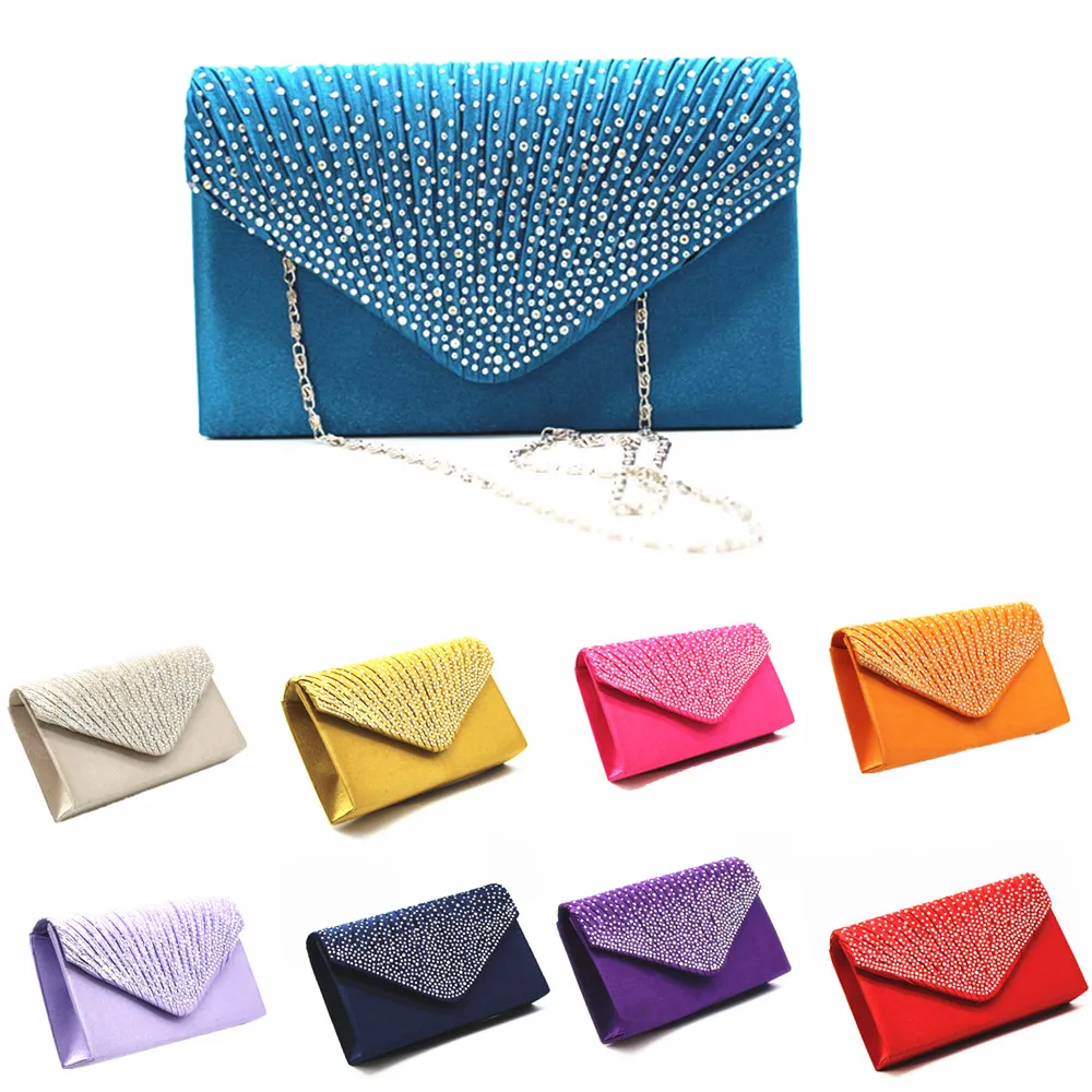 

Designer Diamante Handbags for Women Party Clutch Shoulder Bag Ladies Purse Evening Bags