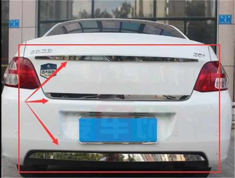 

Полоса для заднего бампера из нержавеющей стали, полоса для задней двери, накладная полоса для багажника, Задняя отделка, подходит для Peugeot ...