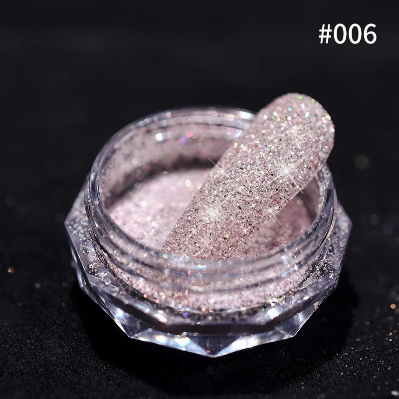 Reflective Glitter Powder for Nail Art Holographic Shinning Crystal Diamonds Sequins Chrome Pigment Dust Manicures Decoration images - 6
