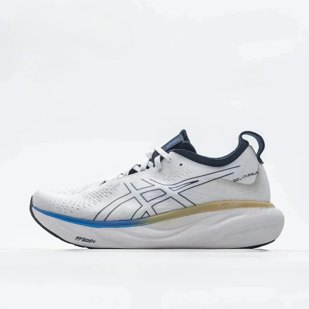 Мужские кроссовки Asics Nimbus 25 дышащие унисекс с низким верхом черные
