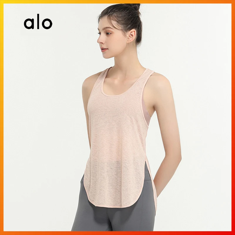 

Alo Yoga Summer Sexy Women's Yoga Wear Vest Fitness Sports Lightweight Breathable Running Casual Sleeveless Top YD025