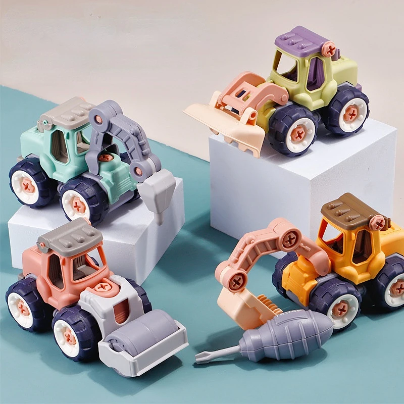 

Children's Disassembling Engineering Vehicle Truck Engineering Vehicle Excavator Free Screwdriver DIY Toddler Truck Toy