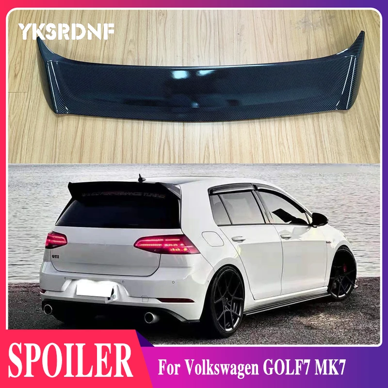 

For Volkswagen GOLF 7 MK7 MK7.5 GTI R Rline 2014+ ABS Material Primer Color Car Tail Wing Decoration Rear Trunk Roof Spoiler