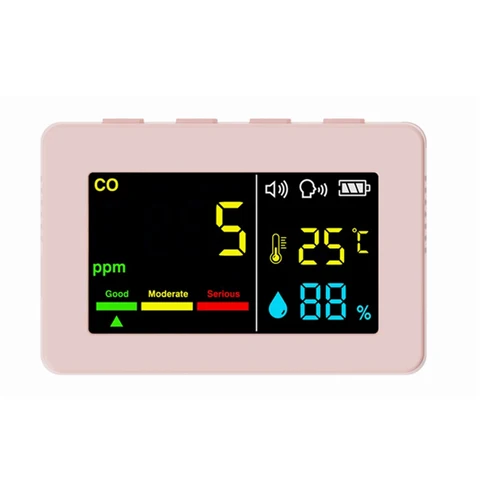 Домашний Измеритель Качества Воздуха 3 в 1 детектор монооксида углерода тестер температуры и влажности с дисплеем и голосовой сигнализацией
