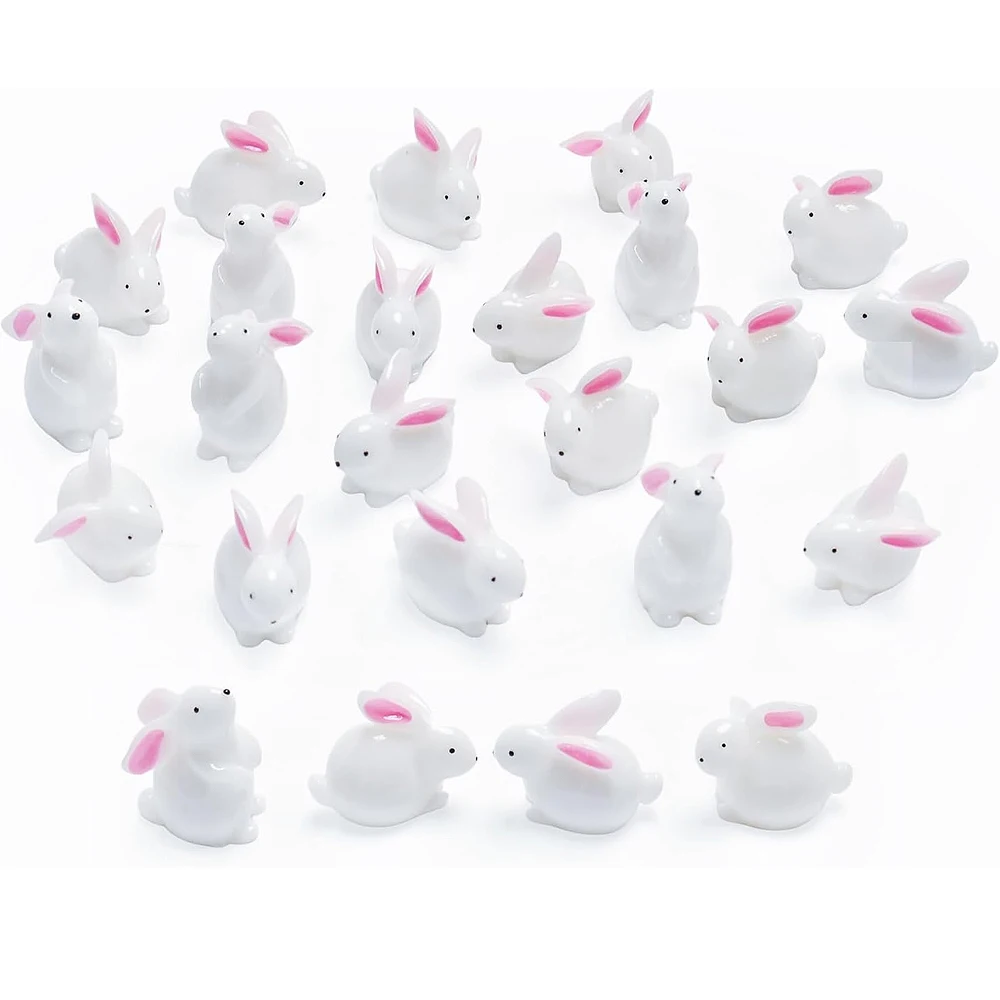 Миниатюрные полимерные кролики смешанные миниатюрные украшения для сада