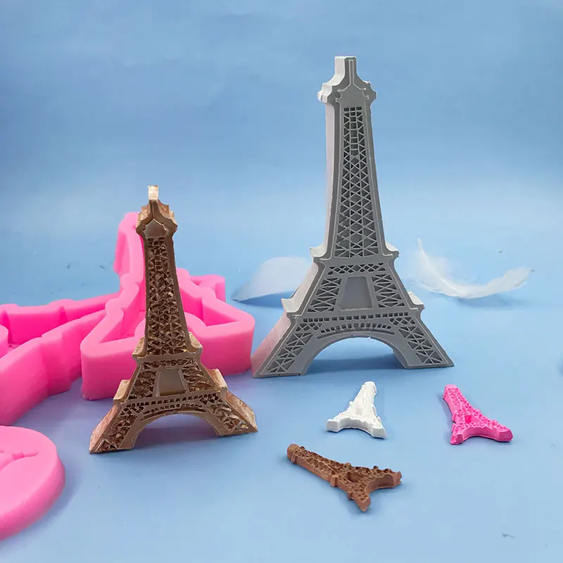 

Building Tower Silicone Fondant Mold Cupcake Jelly Candy Chocolate Cake Decoration Baking Tool Moulds