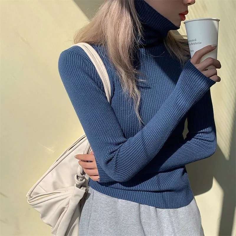 Рисунок 6 - Женский вязаный свитер с высоким воротником