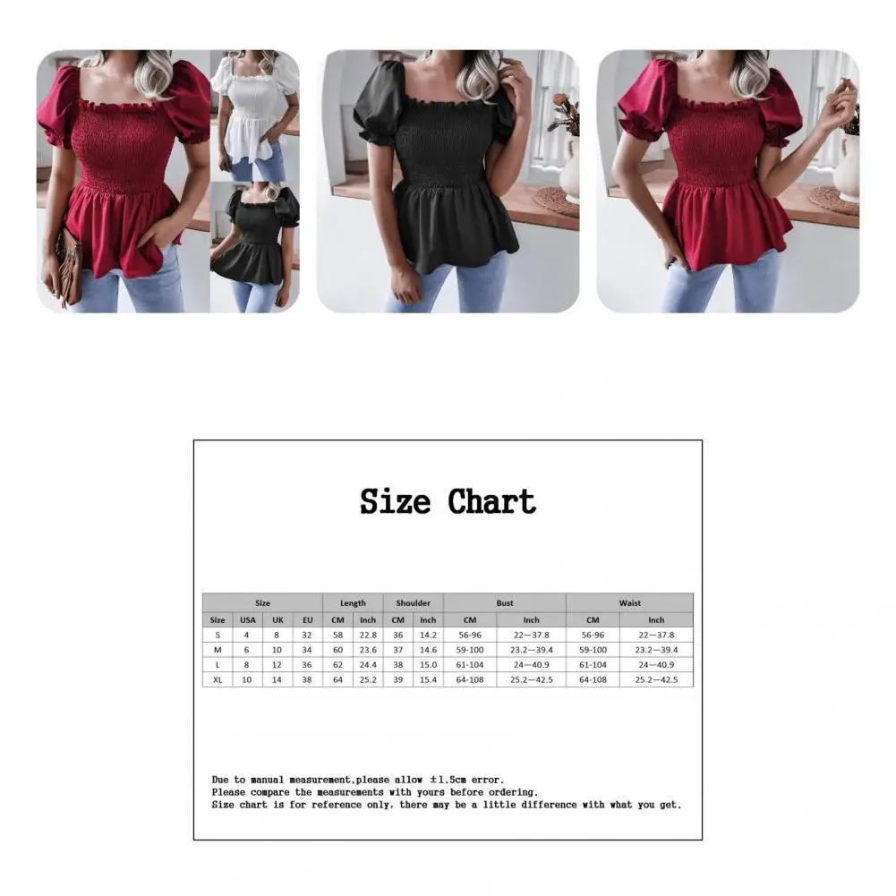 

Trendy Summer Blouse Stretchy Slim Fit Short Sleeves All Match Women Top