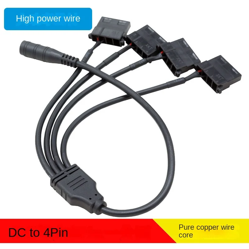 

DC 5,5*2,1 мм разъем от 1 до 4*4Pin 12V PWM вентилятор адаптер питания Соединительный кабель 5 шт./партия