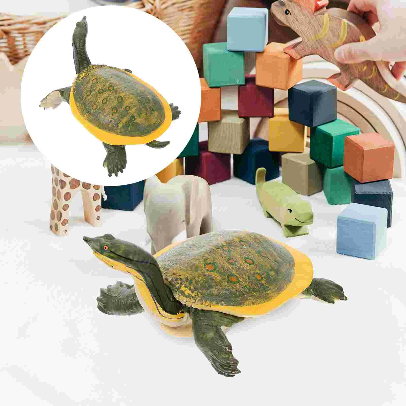 

1pc Simulation Sea Creature Soft-shelled Turtle Toy Amphibian Animals Model