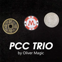 pcc trio by oliver magic classic csb coin set close up magic tricks illusions gimmick magician coin production vanish appearing