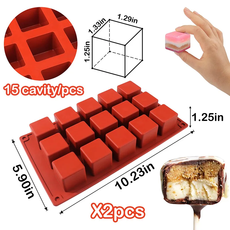 

Формы для кексов YONGHAO квадратные силиконовые 2 шт