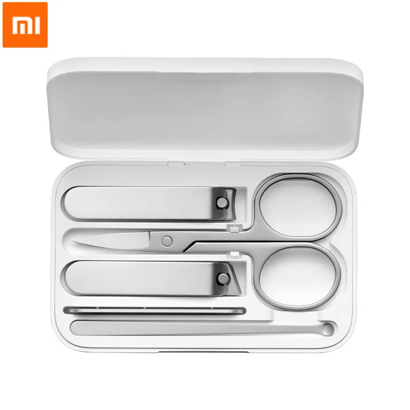 

5pcs Xiaomi Mijia Nail Clipper Stainless Steel Set Trimmer Pedicure Care Clippers Earpick Nail File Professional Beauty Tools