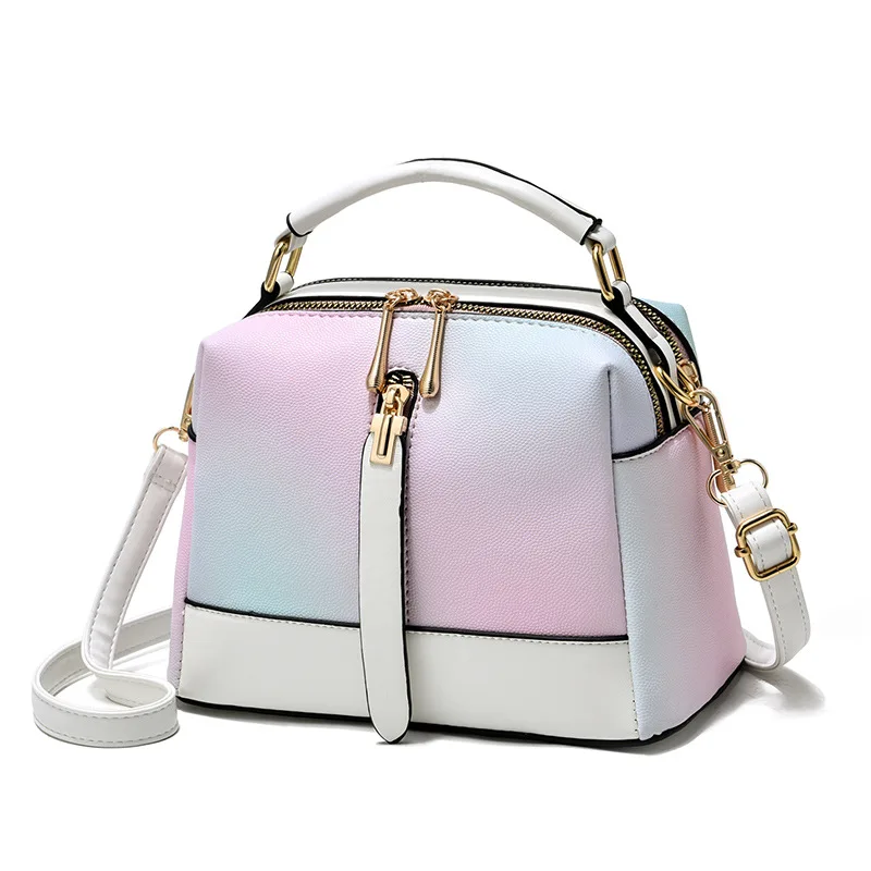 

Patchwork Small Shoulder Bags For Women Ladies Soft PU Leather New Fahion Crossbody Bag Female Phone Purse Messenger Handbags