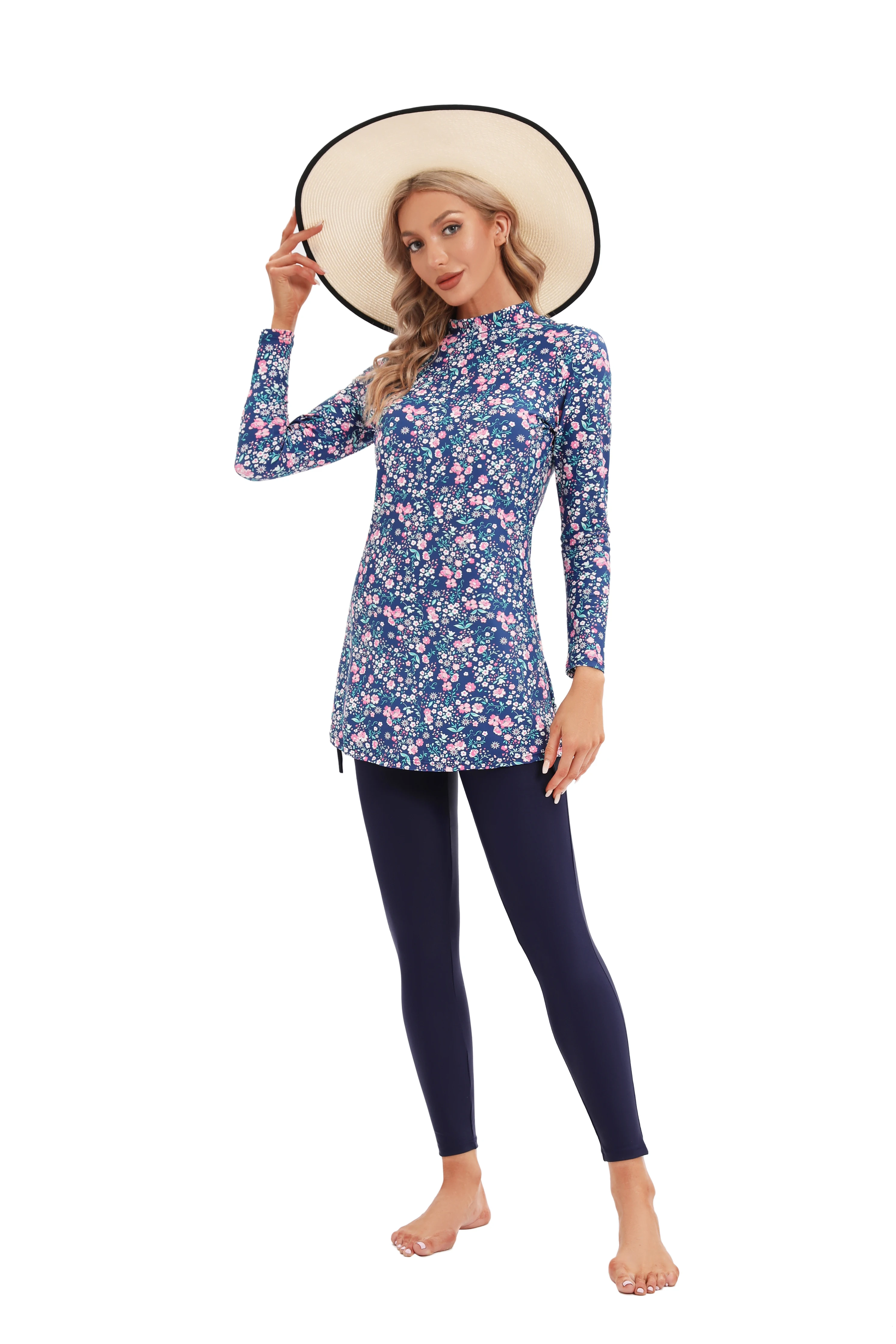 Мусульманский купальник женский эластичный полноразмерный с принтом одежда Lslamic