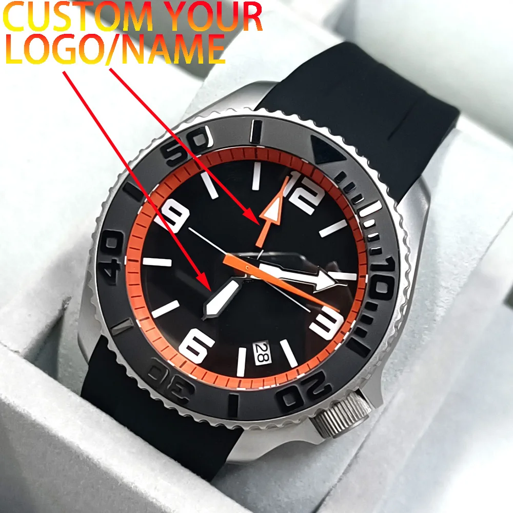 

GMT watch 40.5MM SKX007 watch Custom logo watch Waterproof watches SKX007 case Sapphire Crystal Glass watch NH34 movement watch
