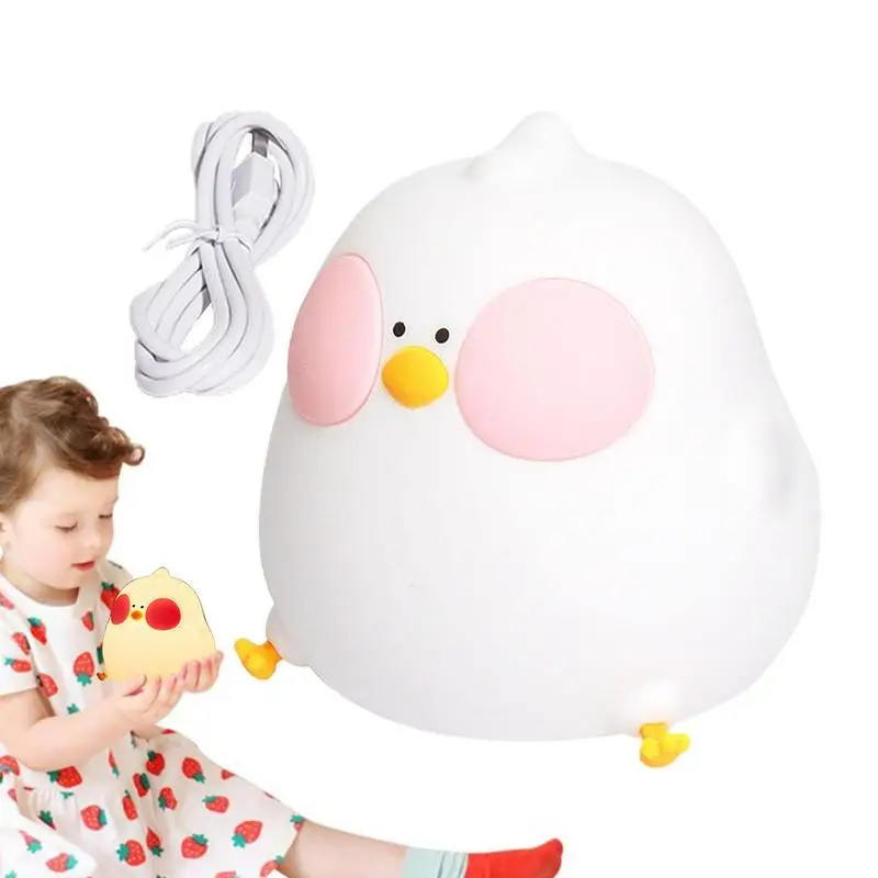 

Chick Night Light 7 Colors Nursery Light Night Lamp Toddler Night Lights Soft LED Touch Sensor Cute Silicone Lamp For Kids Room