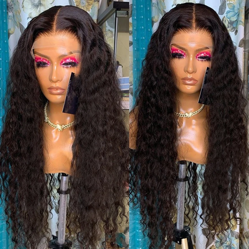 

Lace Front Wig With Baby Hair For Women Long Soft Loose Curly Glueless Synthetic Wig Pre Plucked Heat Resistant Fiber