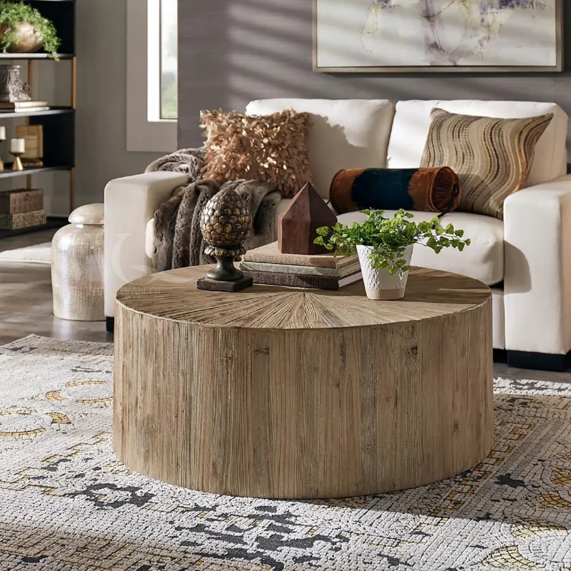 

Wood Organizer Coffee Tables Round Antique Vintage Space Saving Coffee Tables Floor Study Center Table Entrance Hall Furniture