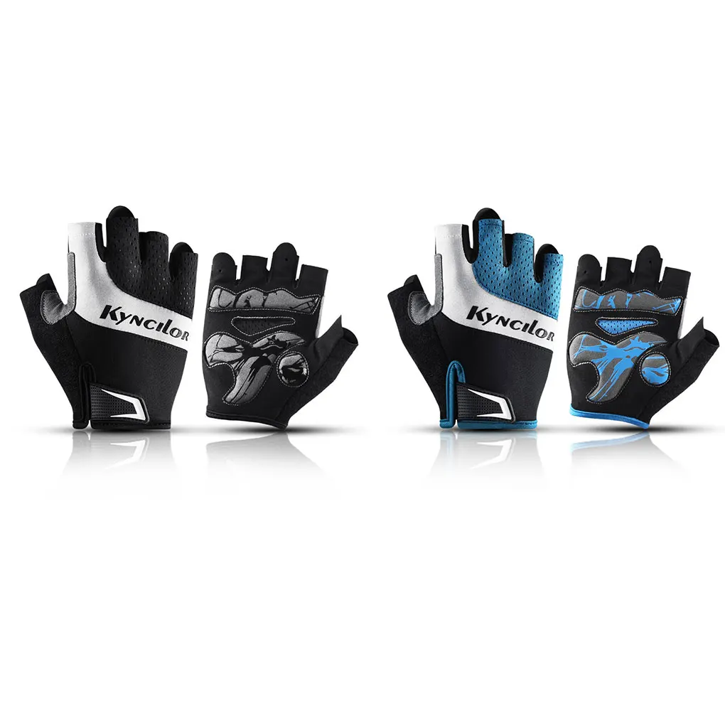 

Перчатки велосипедные износостойкие, много цветов, дышащие спортивные защитные перчатки без пальцев, черные, 2 шт./упаковка