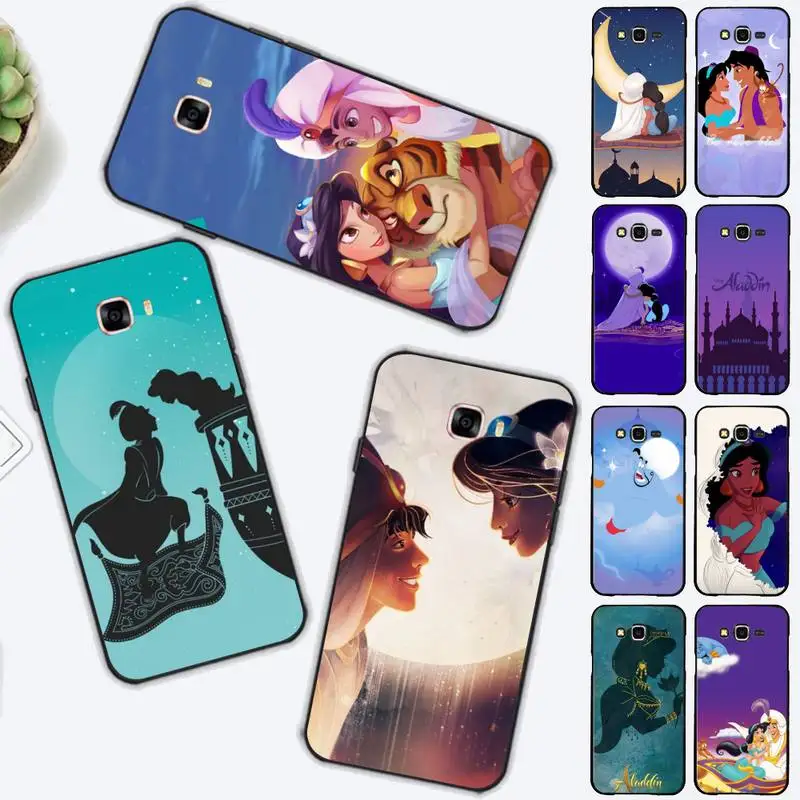 

Disney Aladdin and Jasmine Phone Case for Samsung J 2 3 4 5 6 7 8 prime plus 2018 2017 2016 core