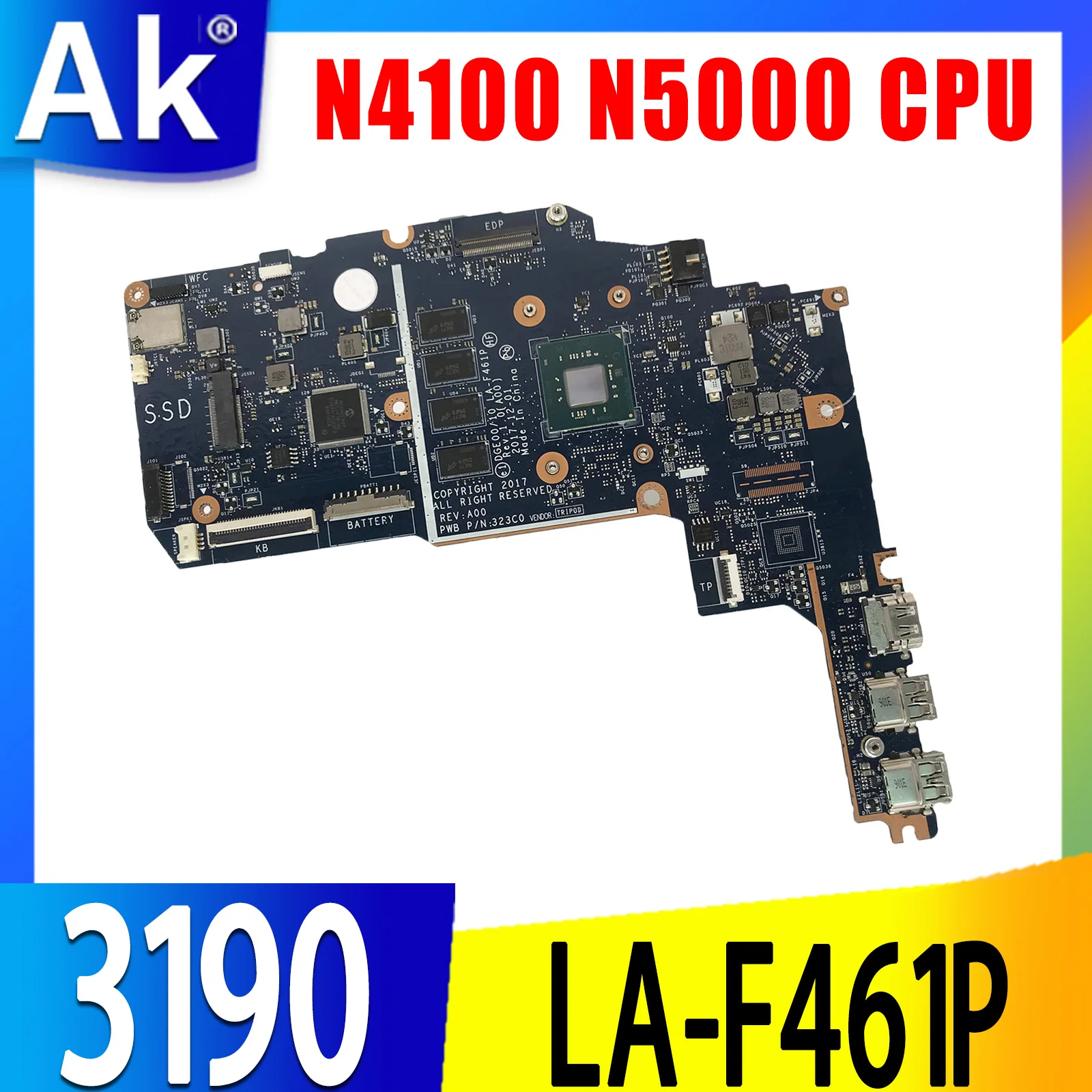 

Материнская плата для ноутбука DELL INSPIRON 3190 2 в 1 N4100 N5000