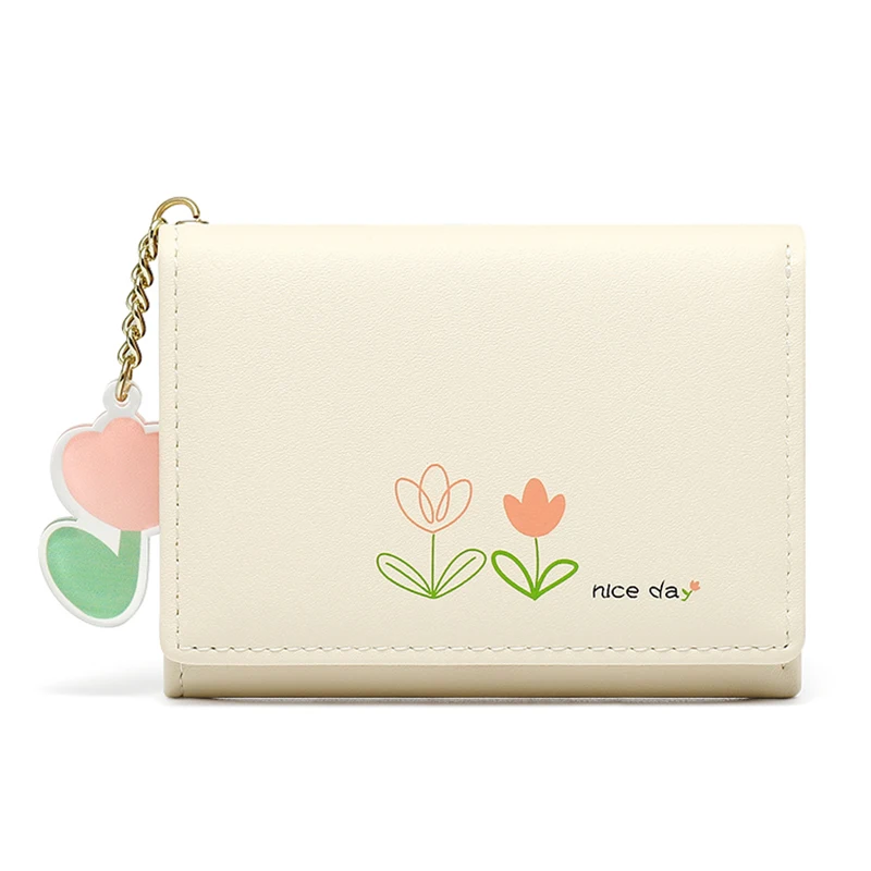 

Маленькие кошельки с цветочным узором для женщин, миниатюрный Дамский бумажник из мягкой искусственной кожи с кармашком для мелочи и кредитницей