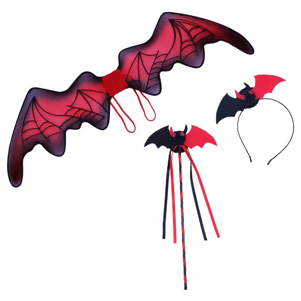 

Bat Wings Headband Cosplay Costume Halloween Accessories Party Gothic Fairy Wand