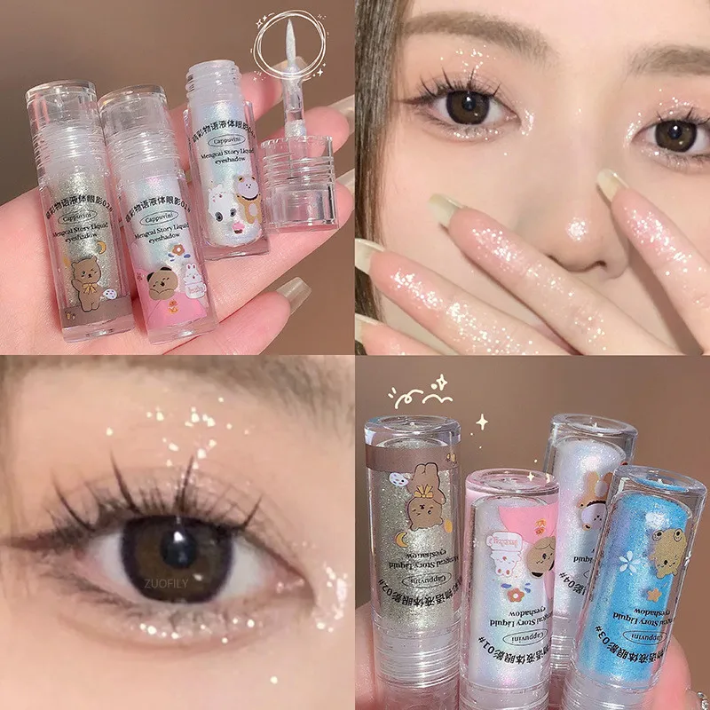 

Sequin Glitter Liquid Eyeshadow Pearlescent Highlighter Shiny Chameleon Eyeliner Eye Shadow Waterproof Long-lasting Eye Makeup
