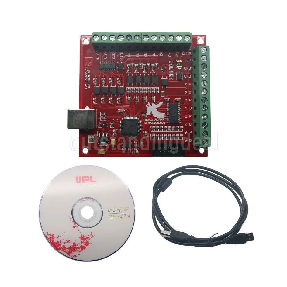 

CNC USB MACH3 100Khz Breakout Board 4 Axis Interface Driver Motion Controller