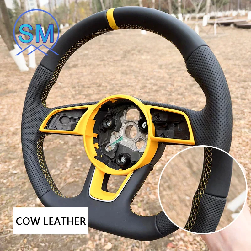 

Fully perforated semi-perforated steering wheel for Audi A3 A4 A5 S3 S4 S5 2017-2022 leather flat bottom steering wheel sport