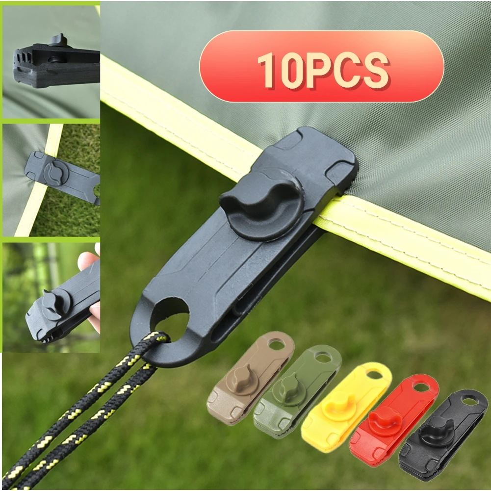 

10 PCS/Sets Selling Tents Awning Wind Rope Clamp Awnings Plastic Clip hook pull point fixed down wind entrainment tent