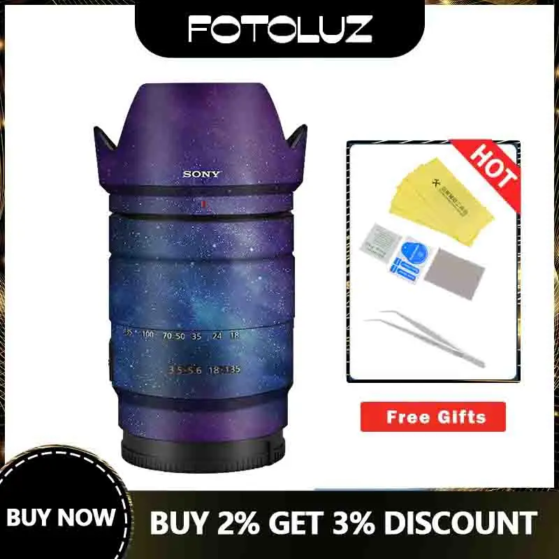

Sony E 18-135mmF3.5-5.6 Lens Skin Camera Lens Decal Sticker Wrap Film Protector Cover Case Anti-scratch Waterproof