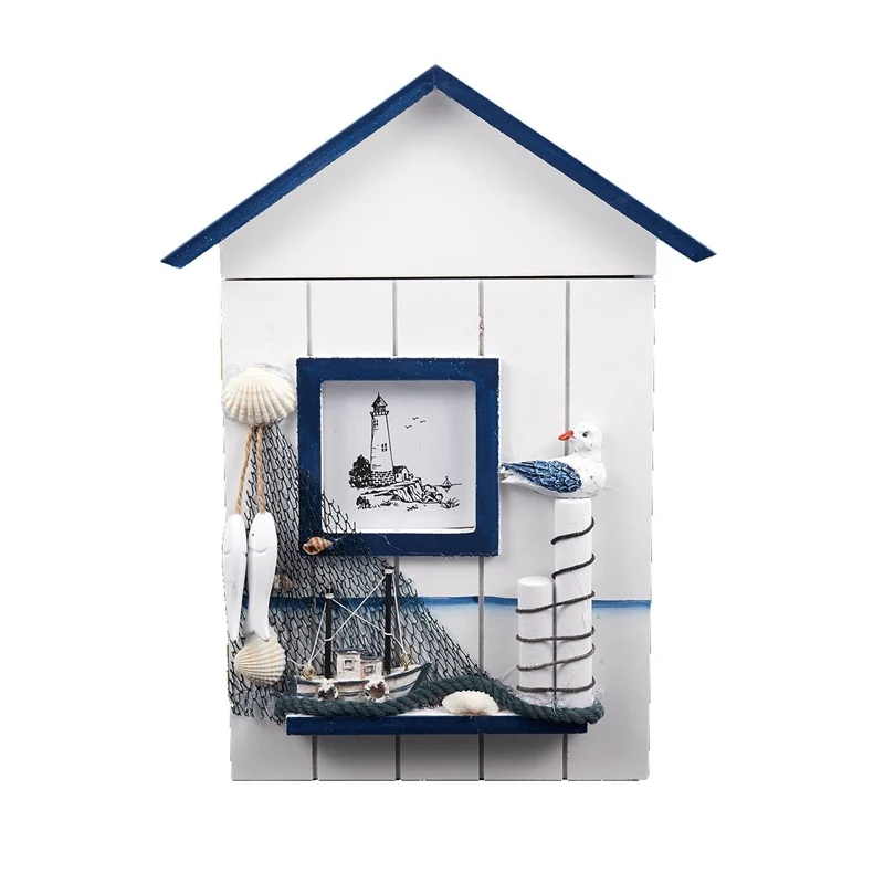 

Держатель для ключей в средиземноморском стиле настенный деревянный ящик для хранения