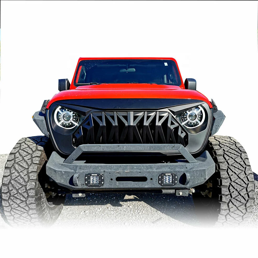 Фото Передний бампер с порошковым покрытием для Jeep Wrangler JL JLU JT 2018-2022 №1