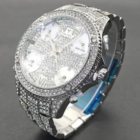 missfox men watches new full diamond iced out waterproof mens quartz clocks luxury exquisite top brand male wrist watch gifts