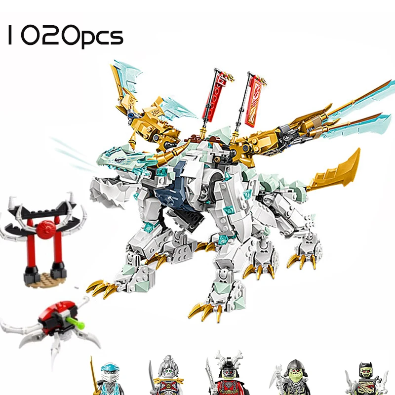 

2023 New Ninja Series Zane Ice Dragon Creature Building Blocks Samurai Mech Compatible 71786 Bricks Toys For Boys Birthday Gifts