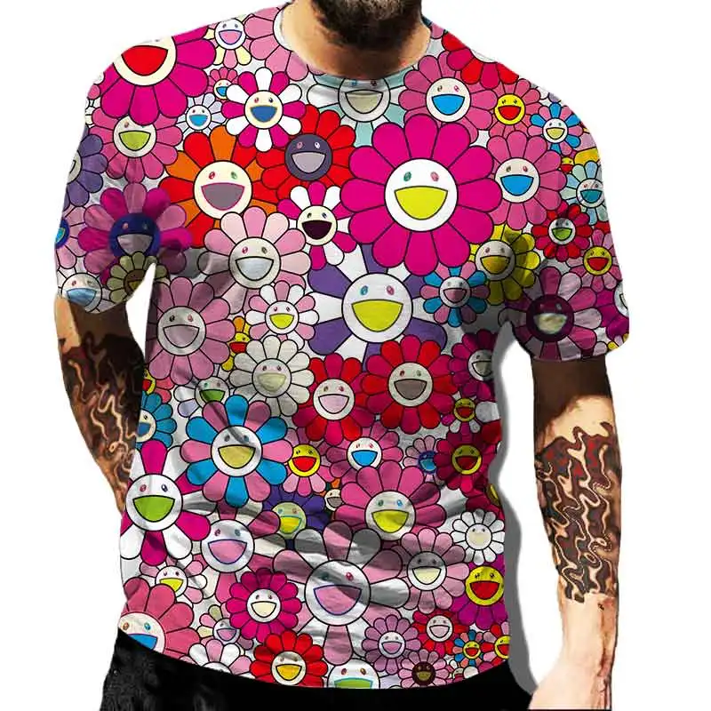 

2022 Hot Summer 3D Print T Shirt For Men Casual Oversized Short Sleeve Clothes Streetwear Hip Hop Tops Tees Men Clothing