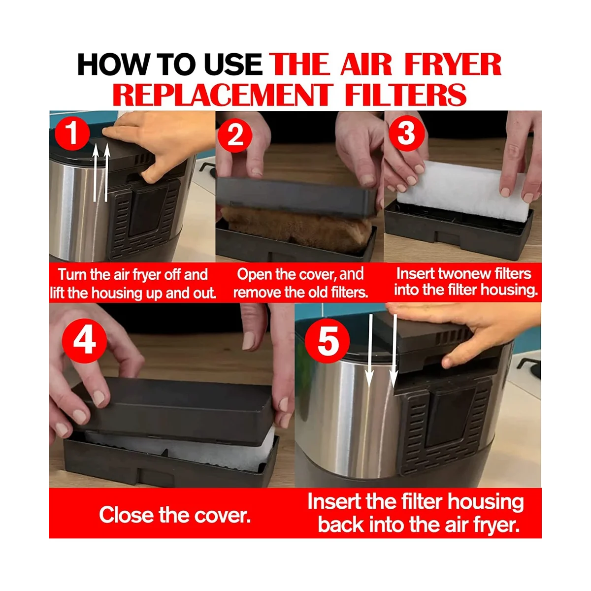 Сменные фильтры для фритюрницы 20 шт. пылесосов Vortex Plus 6QT удаления запаха и