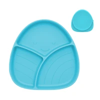 suction plate with 3 compartments kids plates with 3 compartments silicone dinnerware for kids with 3 compartments for easy self