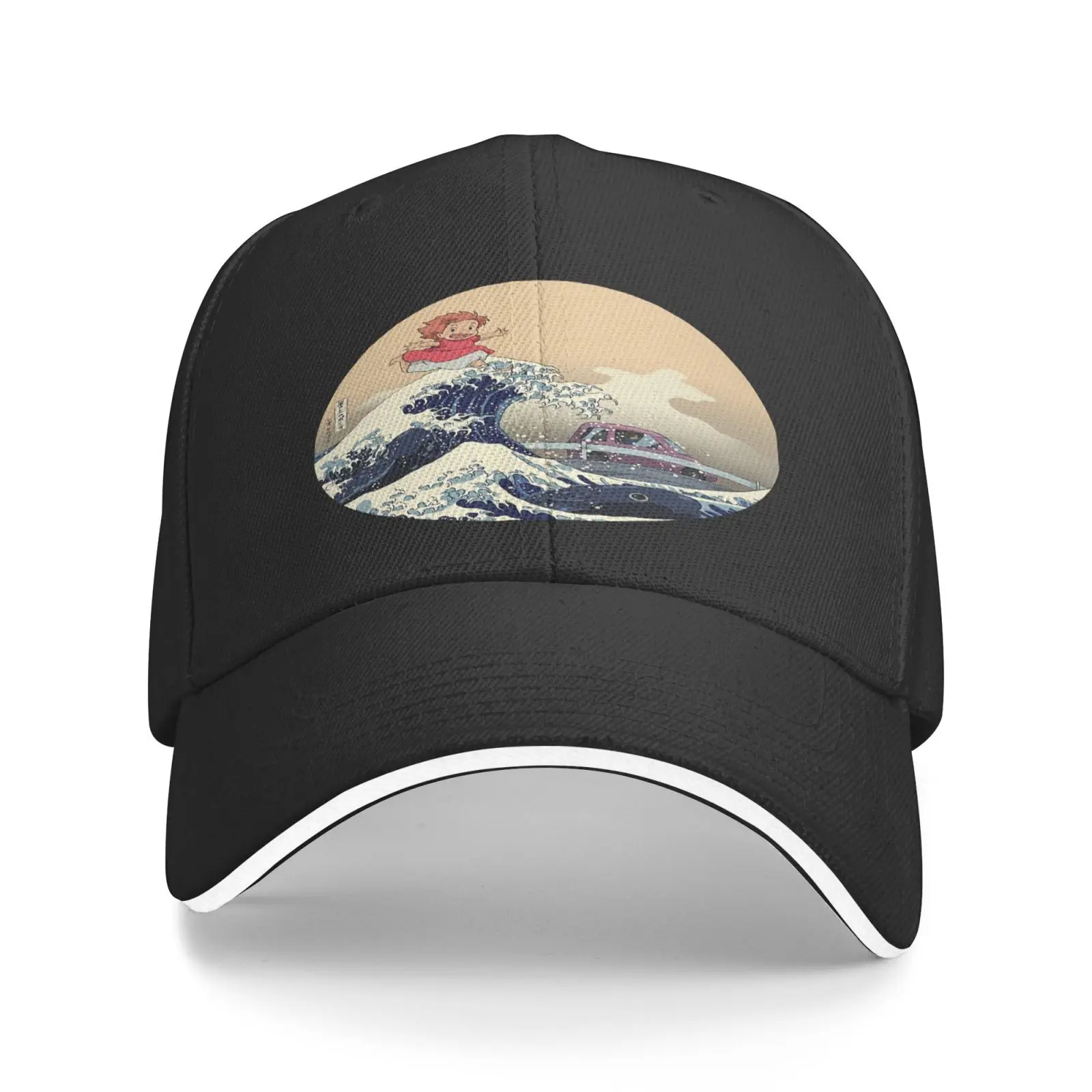 

Ponyo On The Japanese Wave Hokusai Cap Hats Russian Hat Designer Hat Hat Male Satin Cap Men's Cap Cap For Men Beanies For Men