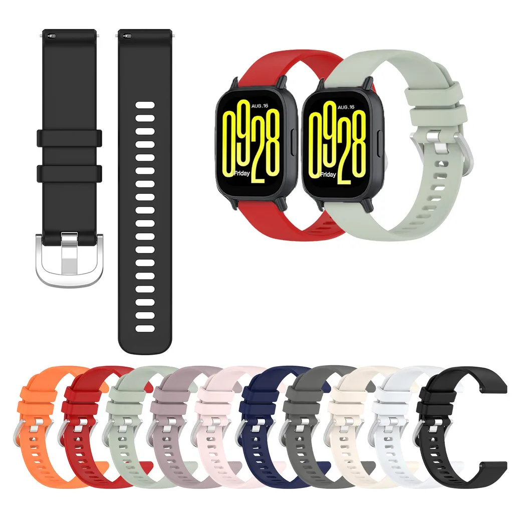 Фото Силиконовый ремешок для Redmi Watch 5 Active Watch5 lite, простые однотонные умные часы ярких цветов, модный ремешок на запястье №1