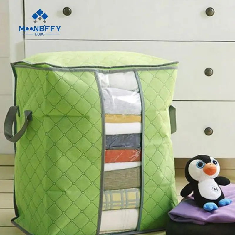 

Бамбуковый уголь для одежды, постельного белья, пододеяльника, подушек на молнии, сумка для хранения из нетканого материала, органайзер, под...